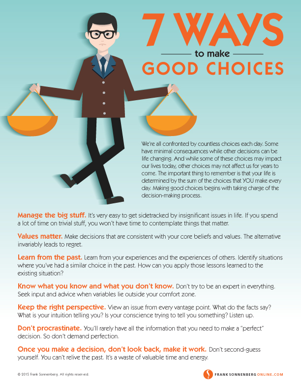 7 Ways To Make Good Choices