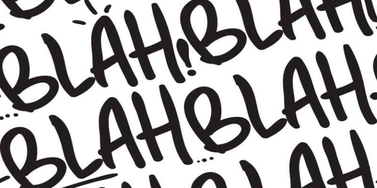 all talk meaning in text