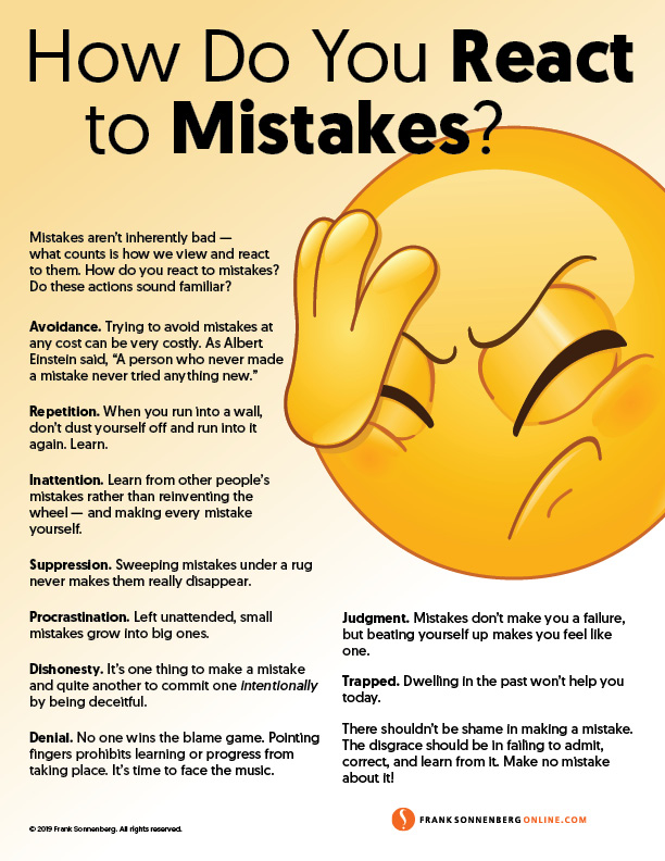 When You or Your Workers Make Mistakes—What to Do?