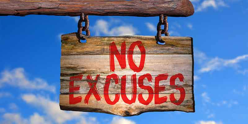 excuses, how to fix eroding accountability, how to encourage accountability, lack of accountability, no room for excuses, 15 factors that drive accountability, Frank Sonnenberg